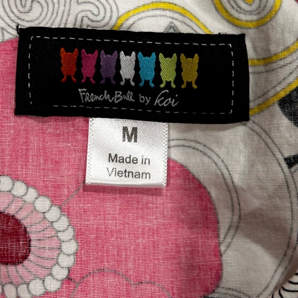 French Bull by Koi Colorful Floral Scrub Top - Picture 5 of 5